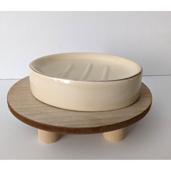 Vintage Franklin Toiletry Co Old Fashioned Luxury Barbershop Ceramic Soap Dish - Picture 5 of 8